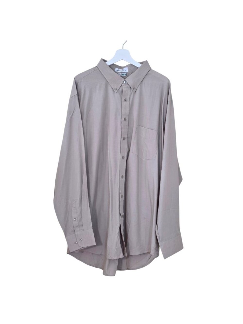 NWT Il Migliore Eco Shirt Men XXL Khaki Tan Bamboo Rayon Cotton Button Down FLAW